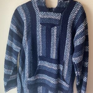 Adorable Blue Braided Sweatshirt